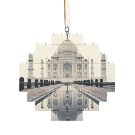 Taj Mahal Miniature Puzzle Pendant | 22 Plastic Blocks, Unique Decoration, Travel Souvenir