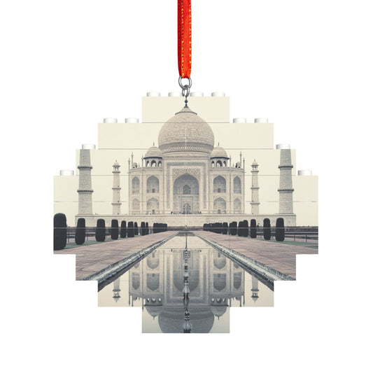 Taj Mahal Miniature Puzzle Pendant | 22 Plastic Blocks, Creative Travel Souvenir, Hanging Decoration